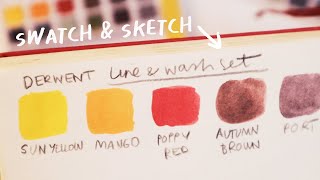 SWATCH + SKETCH | calm unboxing of Derwent's line and wash paint set