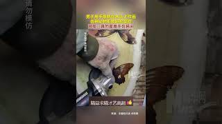 男子用手磨机在木头上作画  各种动物形象轻松拿捏  网友: 真的是高手在民间😎