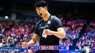 Kento Miyaura Played the Match of His Career Against France !!! Men's VNL 2023