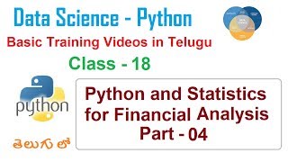 DS Python Data Analysis in Telugu | Learn Python Part 04 | VLR Training Class - 18