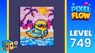 Pixel Flow Level 749 (Hard) Solution Walkthrough - Duck