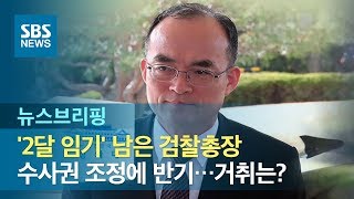 '2달 임기' 남은 검찰총장, 수사권 조정에 반기…거취는? / SBS / 주영진의 뉴스브리핑