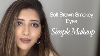 Easy Soft Brown Smokey Eye Tutorial! | Makeup Made Simple By Sreenanda Shankar