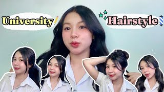 University Hairstyle 💇🏻‍♀️ 5 ทรงผมทำไปมหาลัยง่ายๆ ตื่นสายก็ผมสวยไปเรียนได้ ! 💖📚 | Rapee K