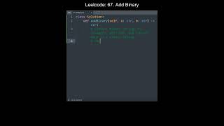 Leetcode 67. Add Binary in Python | Python Leetcode | Python Coding Tutorial | Python Coding ASMR