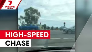 Teens crash stolen BMW after peak-hour police chase | 7NEWS