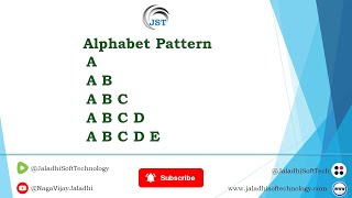 Display Alphabet Pattern in Java Programming