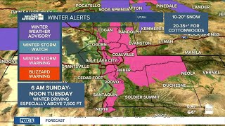 Stormy weather hitting northern Utah - Sunday morning forecast