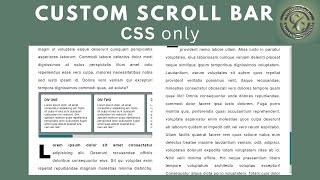 Create Custom Scroll Bar Using CSS only | Customize Scrollbar