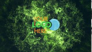 Magic Particles Logo Reveal intro V5 green