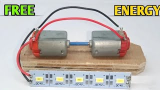 How to generate Free Energy generator with two dc Motor || New simple invention