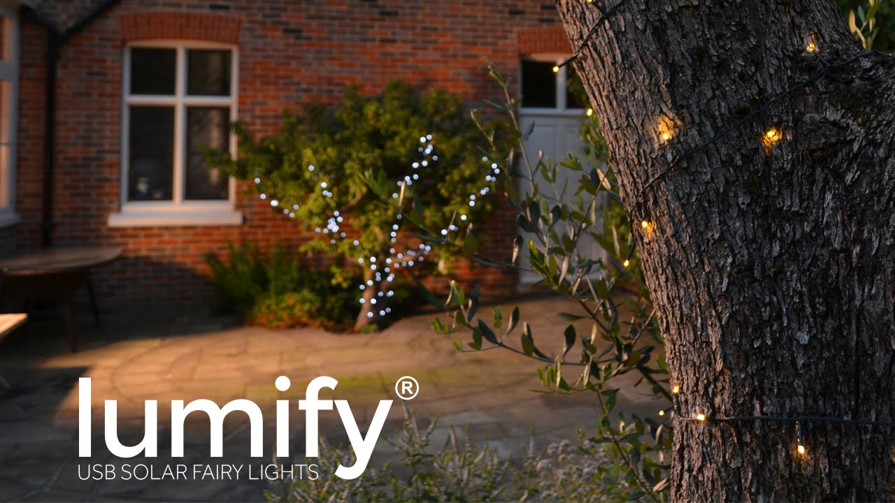 Lumify USB Solar Fairy Lights - Warm White 100 LEDs