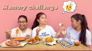 Memory challenge 🤩 ft. Mukbang 🍟🍕🍜🥟 || sharing our funny memories 😁