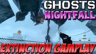COD GHOSTS - Extinction "NIGHTFALL GAMEPLAY" New Phantom Alien (COD Ghost Night Fall) | Chaos