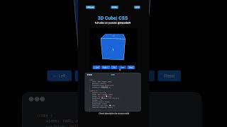 🌟 Code Interactive 3D Cube (HTML, CSS, JS) | mzcode01 #cssprojects #javascriptprojects #cssshorts