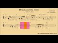 Beauty and the beast. La bella y la bestia.  Partitura flauta + audio. SI melodía. C instrument