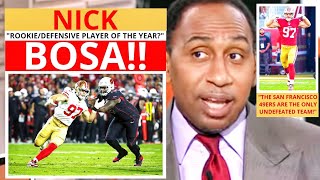 Nick Bosa (San Francisco 49ers) The Beast On Defensive Line! First Take Stephen/Max [Commentary]