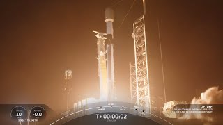 Launch of SpaceX's Falcon 9 with Starlink Group 12-2