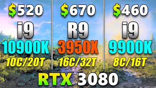 Core i9 10900K vs Ryzen 9 3950X vs Core i9 9900K | PC Gameplay Benchmark Test