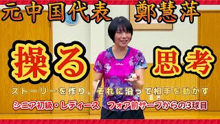 【卓球　シニア・レディース】初級者が覚えたい戦術的思考（3球目攻撃するための戦略的な操る考え方）