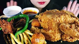 Fried Chicken | Eating Video| Uj Food Eating| Fried Chicken video #eating  #trending