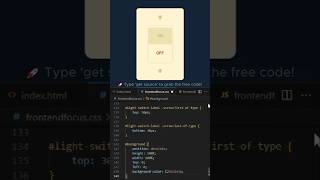 ⚡ 3D Toggle Switch Button | HTML CSS JavaScript #buttoneffects #cssbutton #switchbutton #shorts