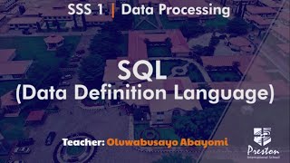 SQL (Data definition Language) - SSS1 Data Processing