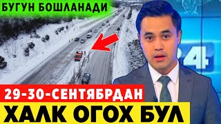 ШОШИЛИНЧ! 29-СЕНТЯБРДАН БАРЧА КУРСИН ШАМОЛ БОШЛАНАДИ...