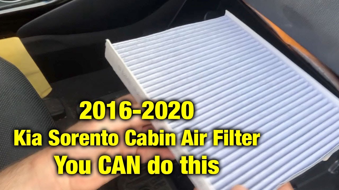 HOW TO REPLACE Cabin Air Filter On A 2016-2020 Kia Sorento - SUPER EASY ...