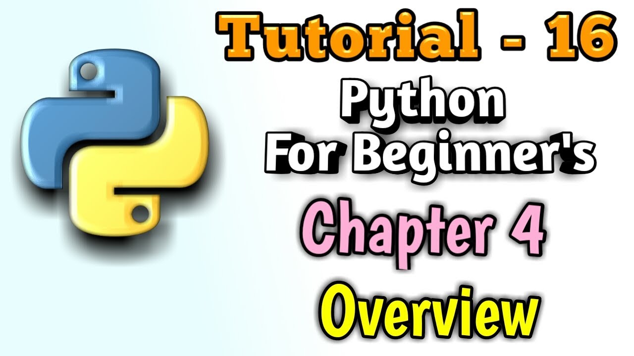 16 - Chapter 4 - Basic Operations In Python - Overview | Python ...