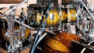 Sonor SQ2 Birch - Custom Burst Over African Marble - Time Lapse Setup with Quick Sound Demo