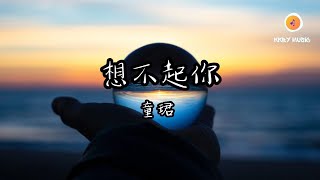 想不起你 - 童珺 『飄雨突然任性 於眼內尋盡興 斷斷續續雨停淚卻未停』【動態歌詞 Lyrics】