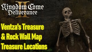 Kingdom Come Deliverance 2 Ventza's treasure map location and rock wall treasure map location