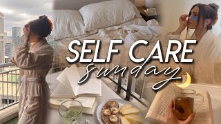 SELF CARE SUNDAY ROUTINE | journaling, grocery shop, meal prep, de-stressing, & prep for the week!