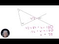 the angle sum of a triangle proof and exercises 8th grade math