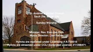 St. Andrew's United Church Sault Ste. Marie, ON Sunday Worship Live Stream