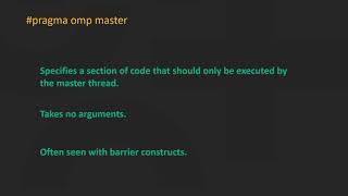 OpenMP: Master