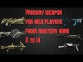 Best Primary Weapons To Use - Mastery Rank 11 to 14 - 2021