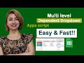 Multiple Dependent Drop-Down List in Google Sheets (Apps Script)