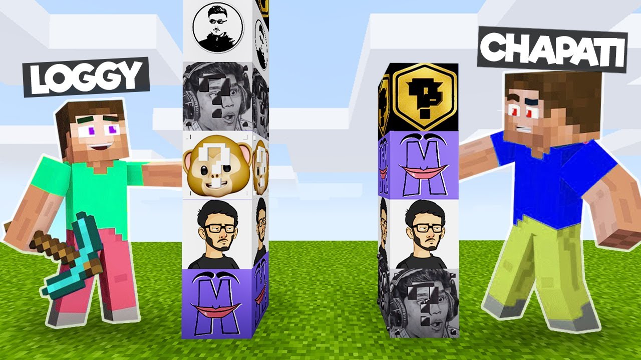 Minecraft But All Blocks Are Youtuber Blocks Youtube