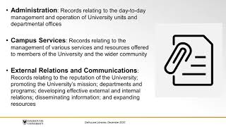 Records Management Introduction to DalCLASS