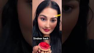 Sindoor hack 😱✨👌#reels #makeuphacks #hacks #youtubeshorts #lipstick #shorts2023