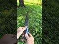 Dad Built Feather Damascus Chef Knife Named Aurora