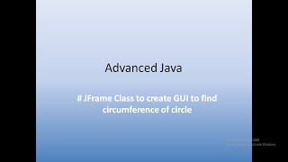 ProgrammerLink (Ragita Nair)-Basic Java Programming-Using Swing-JFrame #1