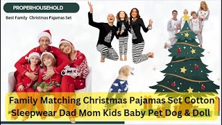 Best Family Matching Christmas Pajamas Set Cotton Sleepwear