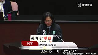 臨時提案 陳椒華 賴香伶 20210316 院會 立法院演哪齣