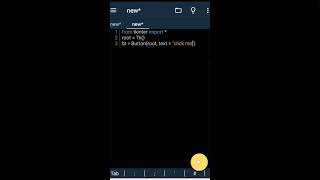how to create a button in python #tkinter#python#pydroid3