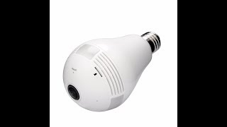 960p 360 Panoramic Wifi LED Light Bulb shaped camera