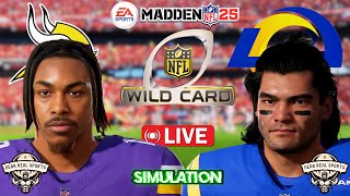 VIKINGS vs. RAMS  | NFL PLAYOFFS - WILDCARD | MADDEN 25 PREDICTIONS