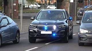 Hampshire constabulary unmarked X5 responding on lights and sirens!